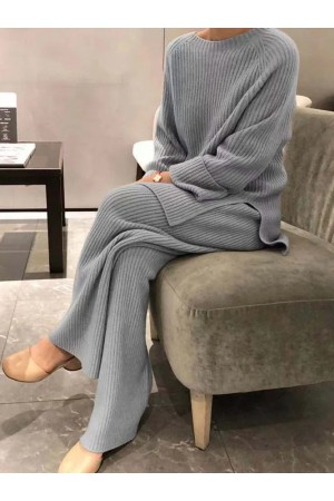 CottonBlend Crew Neck Suits