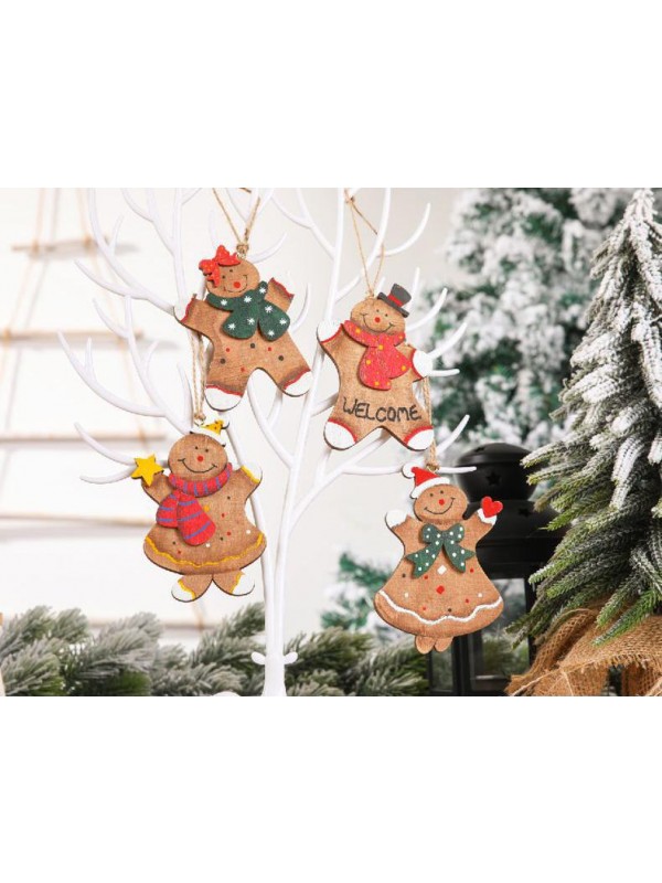 Christmas Gingerbread Man Family Christmas Tree Ornaments