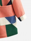 Corduroy Contrast Color Print Long Sleeve Jacket